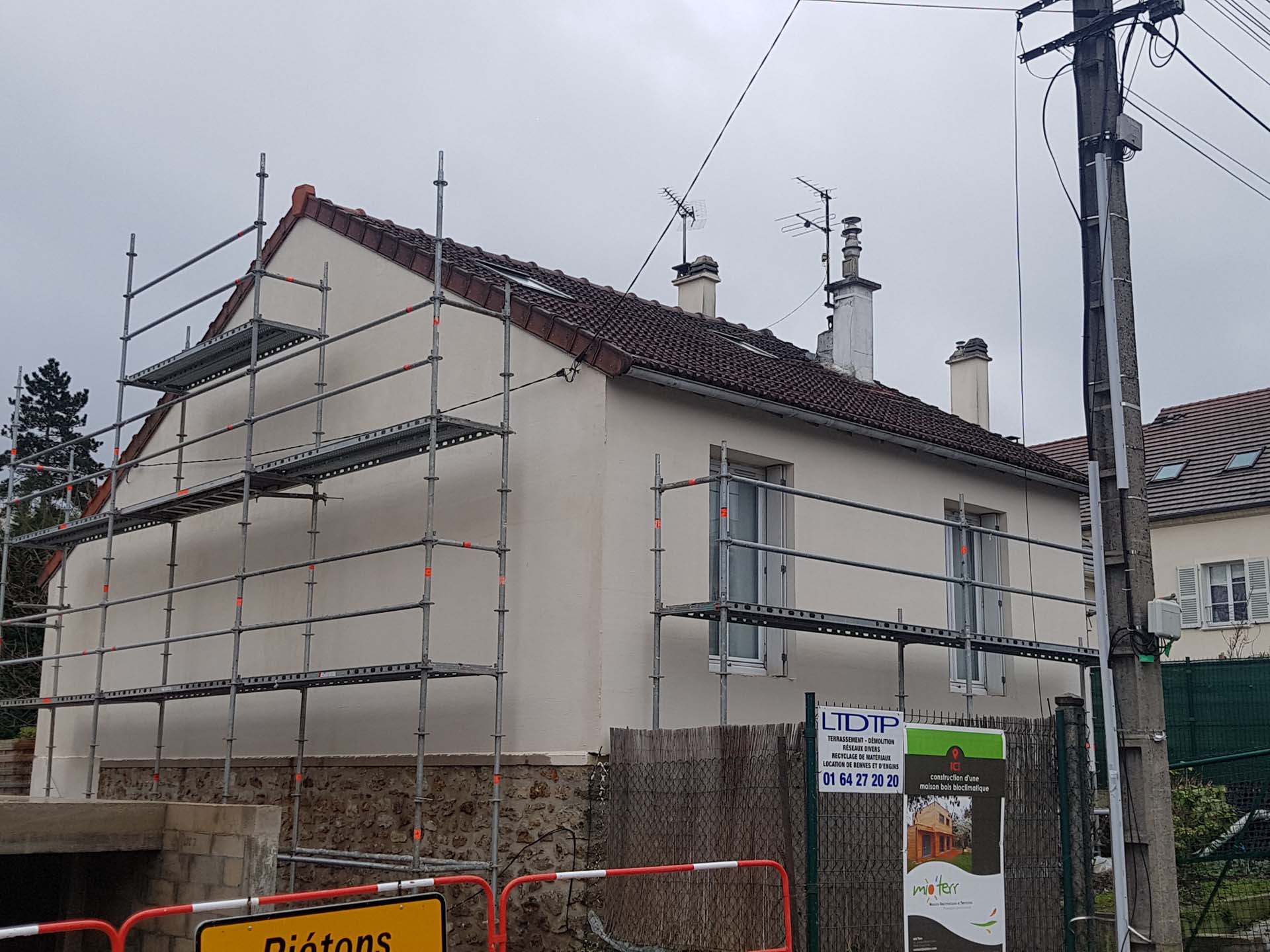 4- application du sous enduit