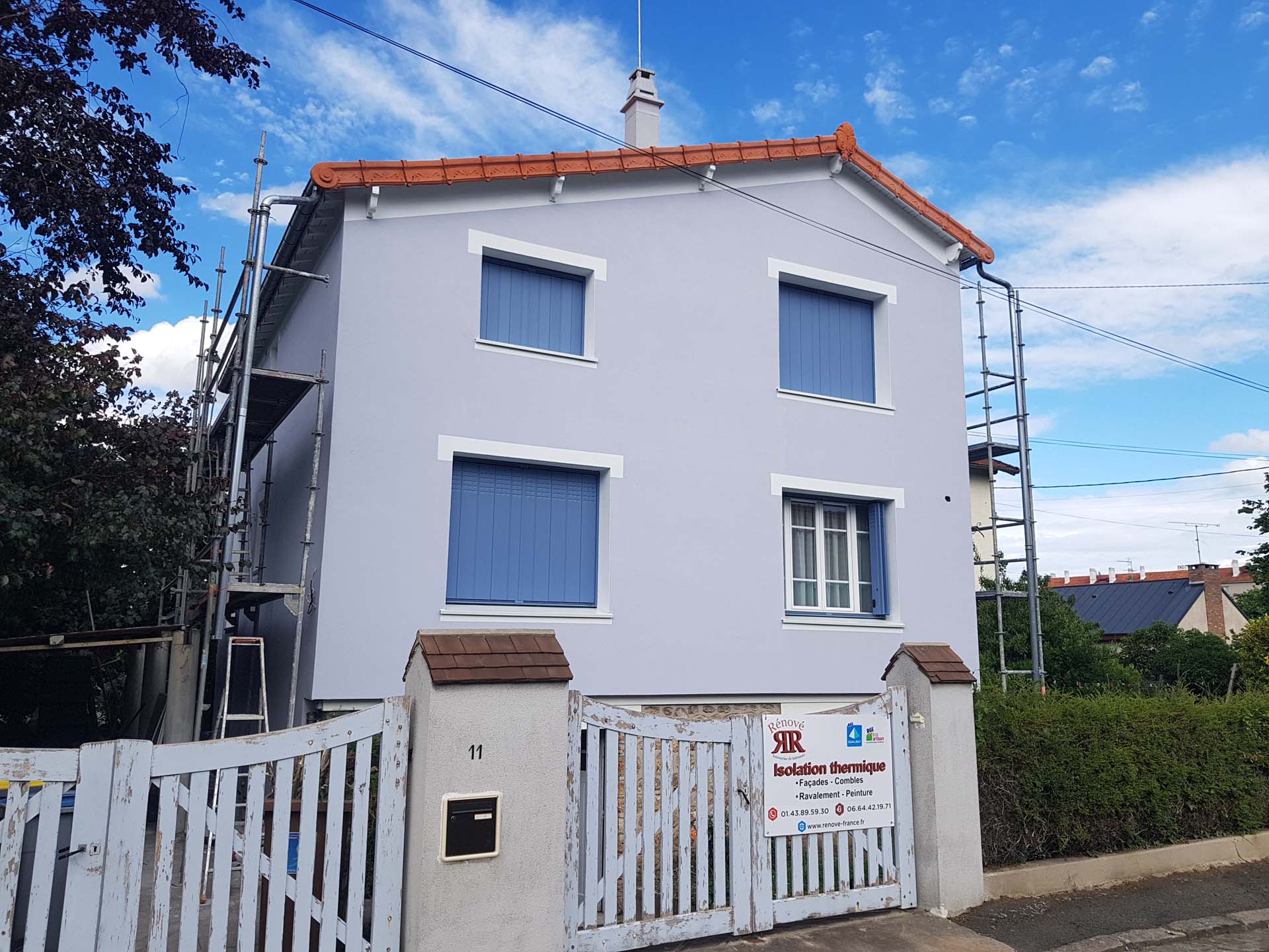 9 - Mise de l'enduit de finition. Crédits : Rénové